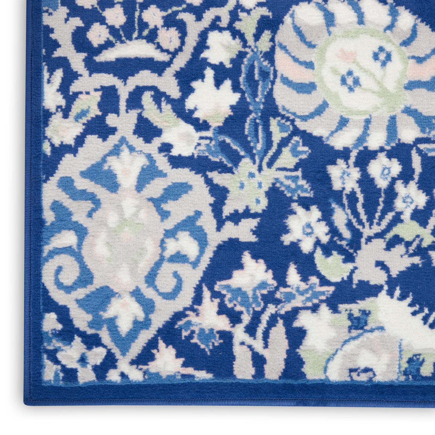 Nourison Whimsicle 2' x 8' Navy Multicolor Farmhouse Indoor Rug
