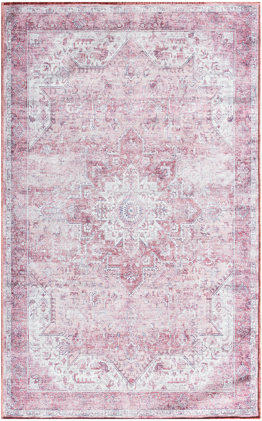 Nourison Nourison Washables 3' x 5' Pink Vintage Indoor Rug