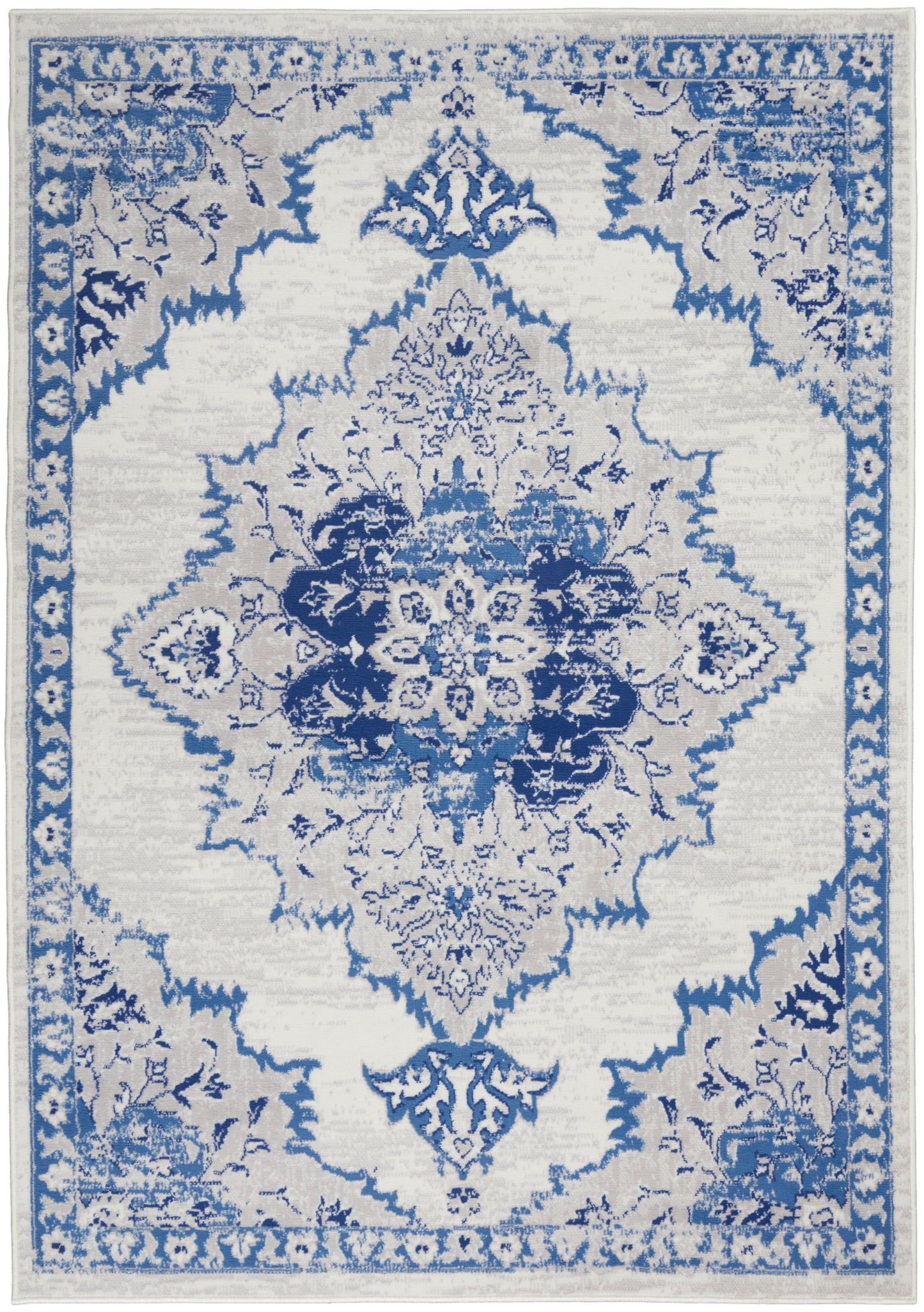 Nourison Whimsicle 4' x 6' Ivory Blue Bohemian Indoor Rug