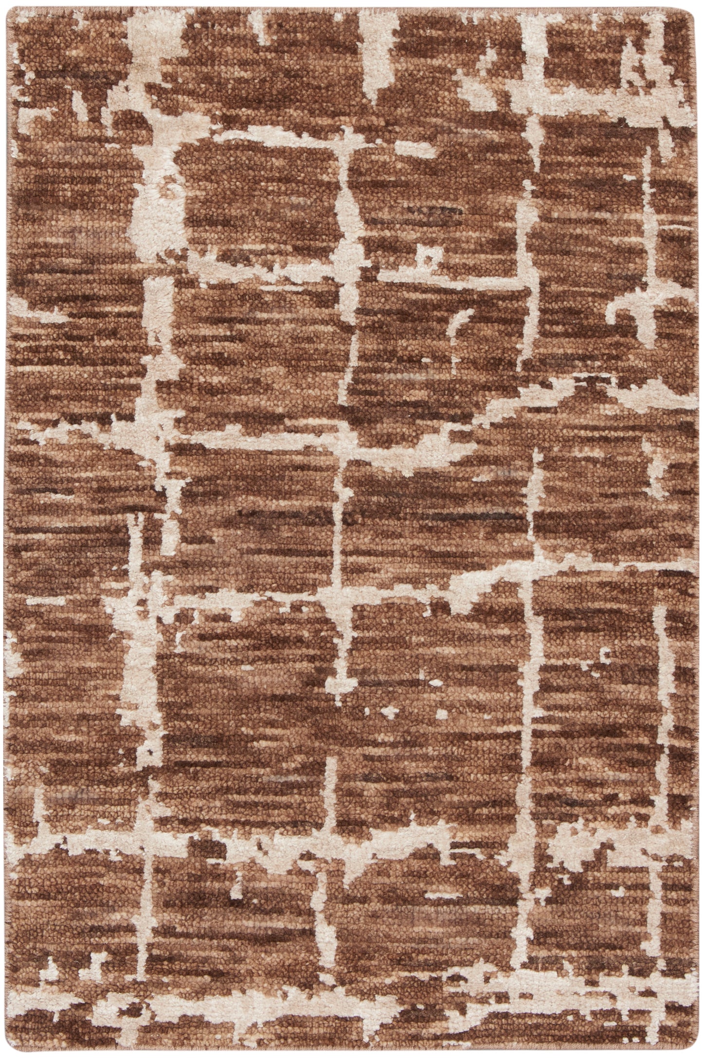 Nourison Luna 2' x 3' Mocha Ivory Modern Indoor Rug