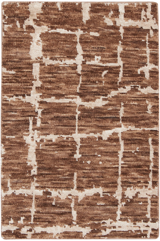 Nourison Luna 2' x 3' Mocha Ivory Modern Indoor Rug