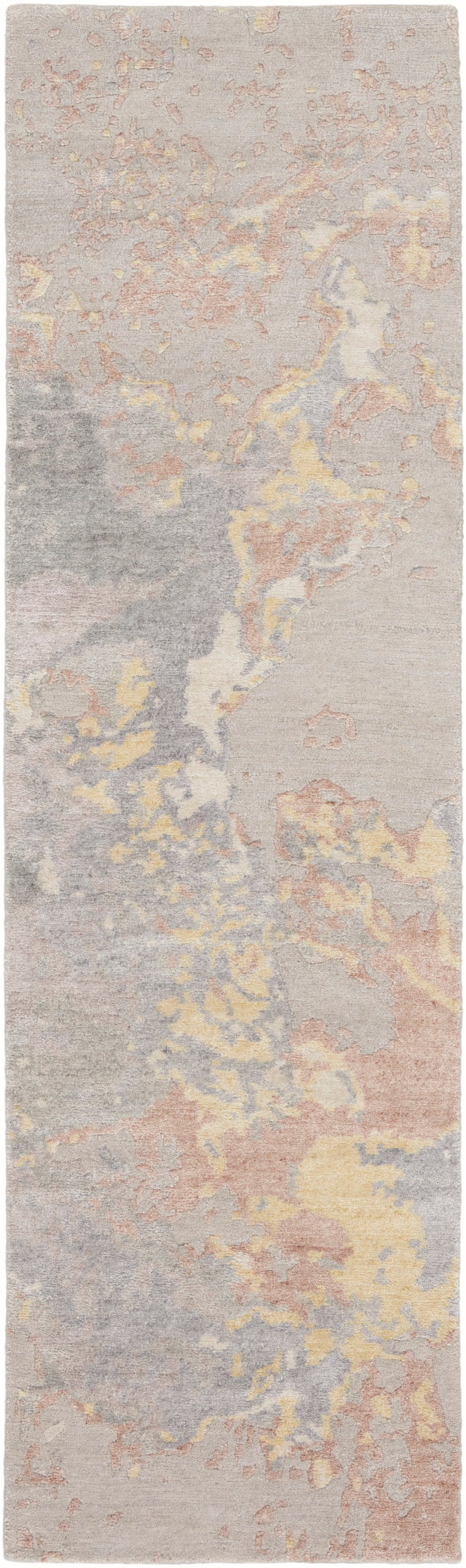 Nourison Silk Shadows 2'3" x 8' Silver Modern Indoor Rug