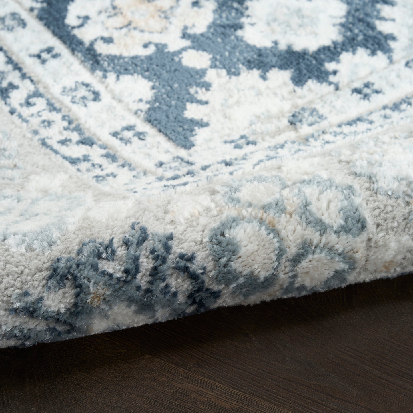 Nourison Dekor 7'10" x 9'10" Grey Navy Vintage Indoor Rug