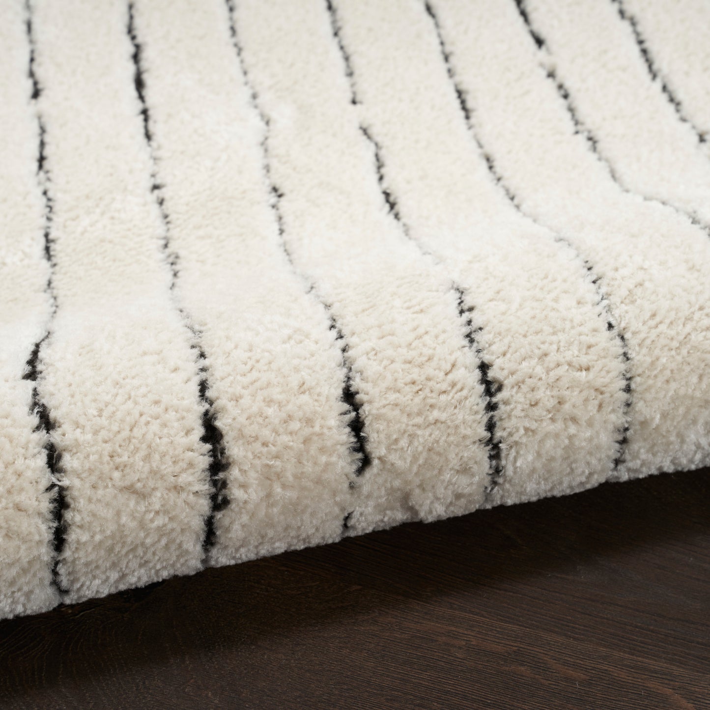 Nourison Modern Comfort 7'10" x 9'10" Ivory Black Scandinavian Indoor Rug