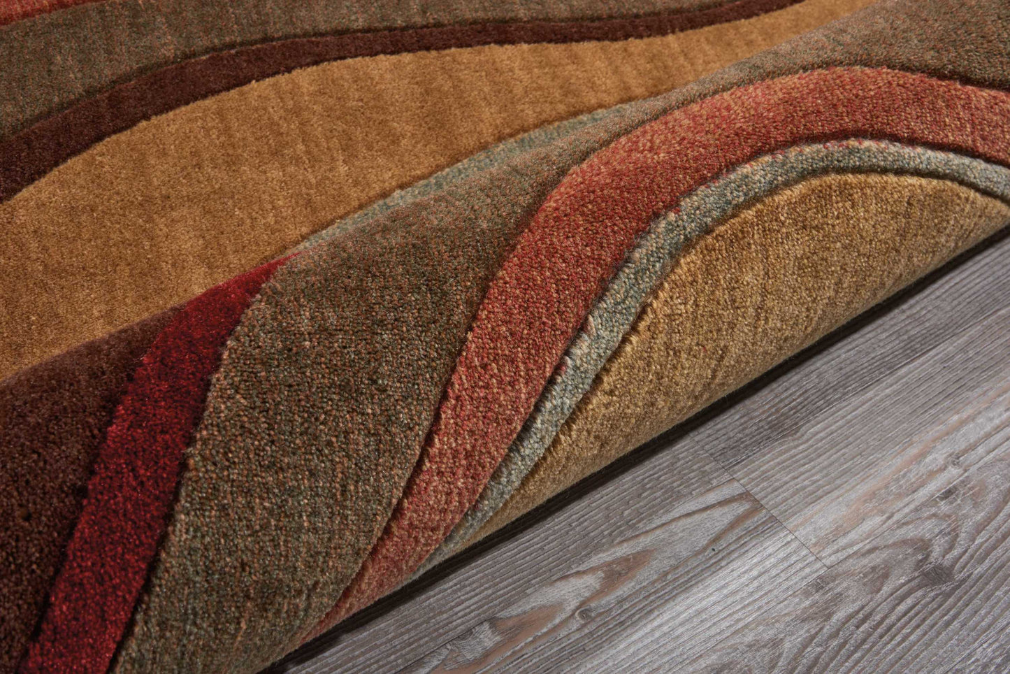 Nourison Somerset 5'6" x Round Multicolor Modern Indoor Rug