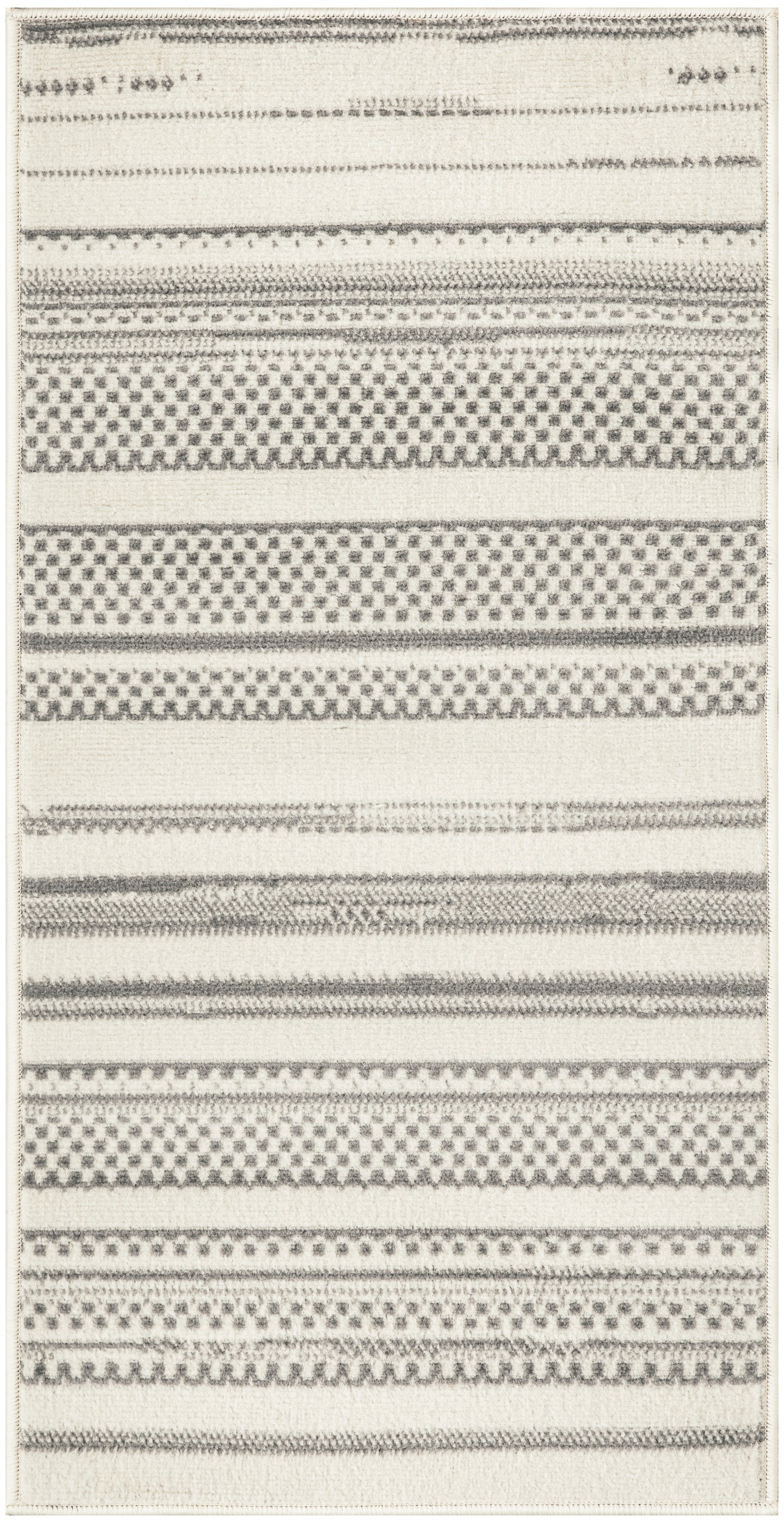 Nourison Grafix 2' x 4' Ivory Grey Modern Indoor Rug