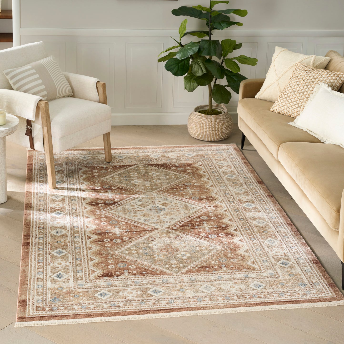 Nourison Pardis 4' x 6' Rust Vintage Indoor Rug