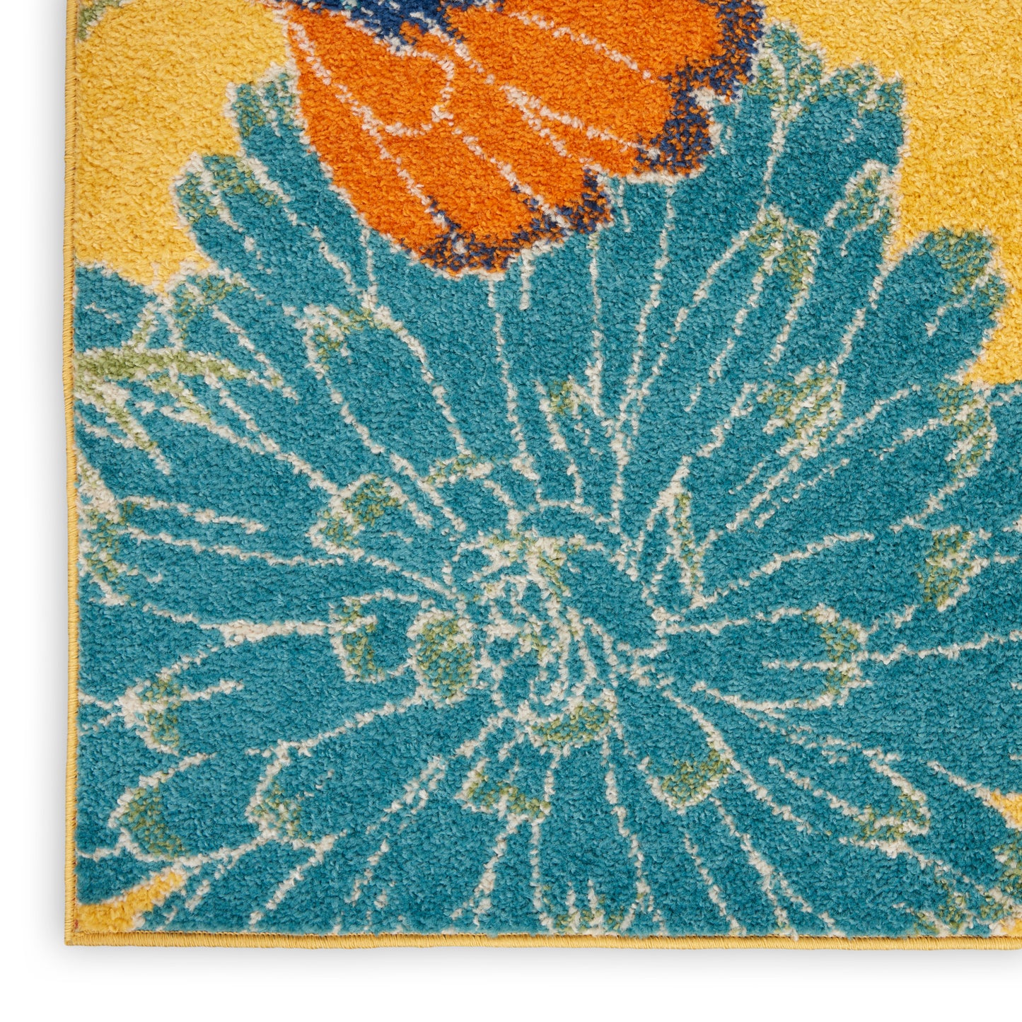 Nourison Allur 4' x 6' Yellow Multicolor Contemporary Indoor Rug