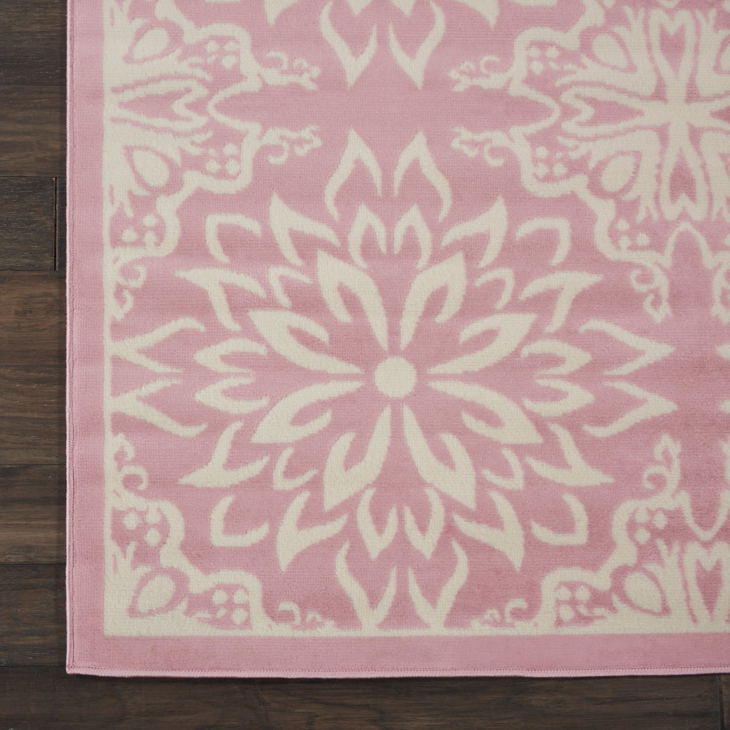Nourison Jubilant 8'6" x 12' Ivory Pink Farmhouse Indoor Rug
