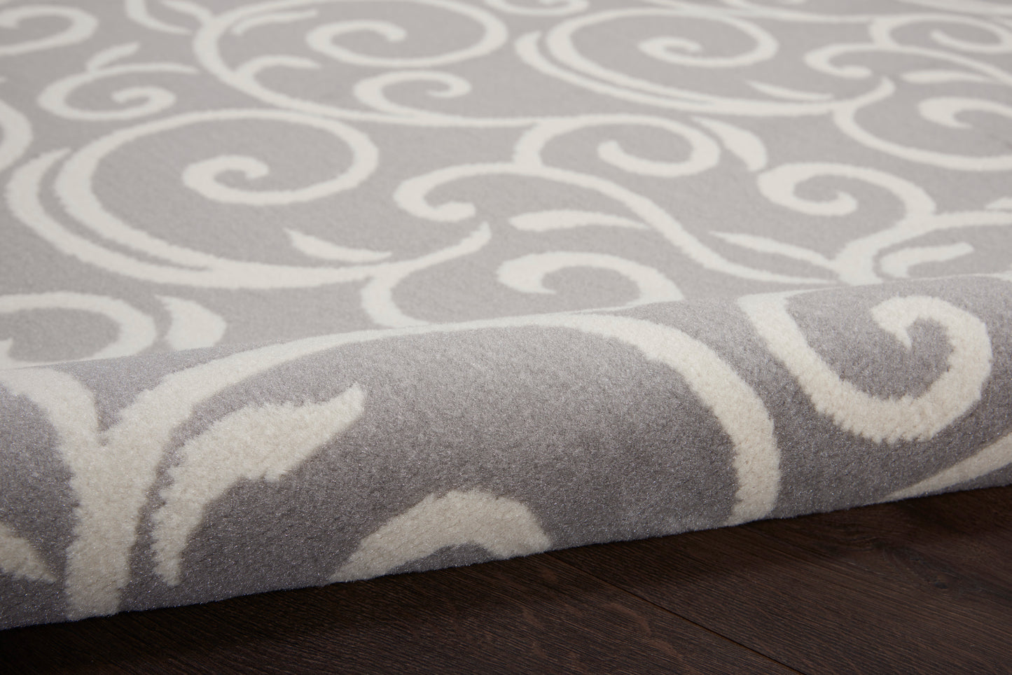 Nourison Grafix 5'3" x Round Grey Contemporary Indoor Rug