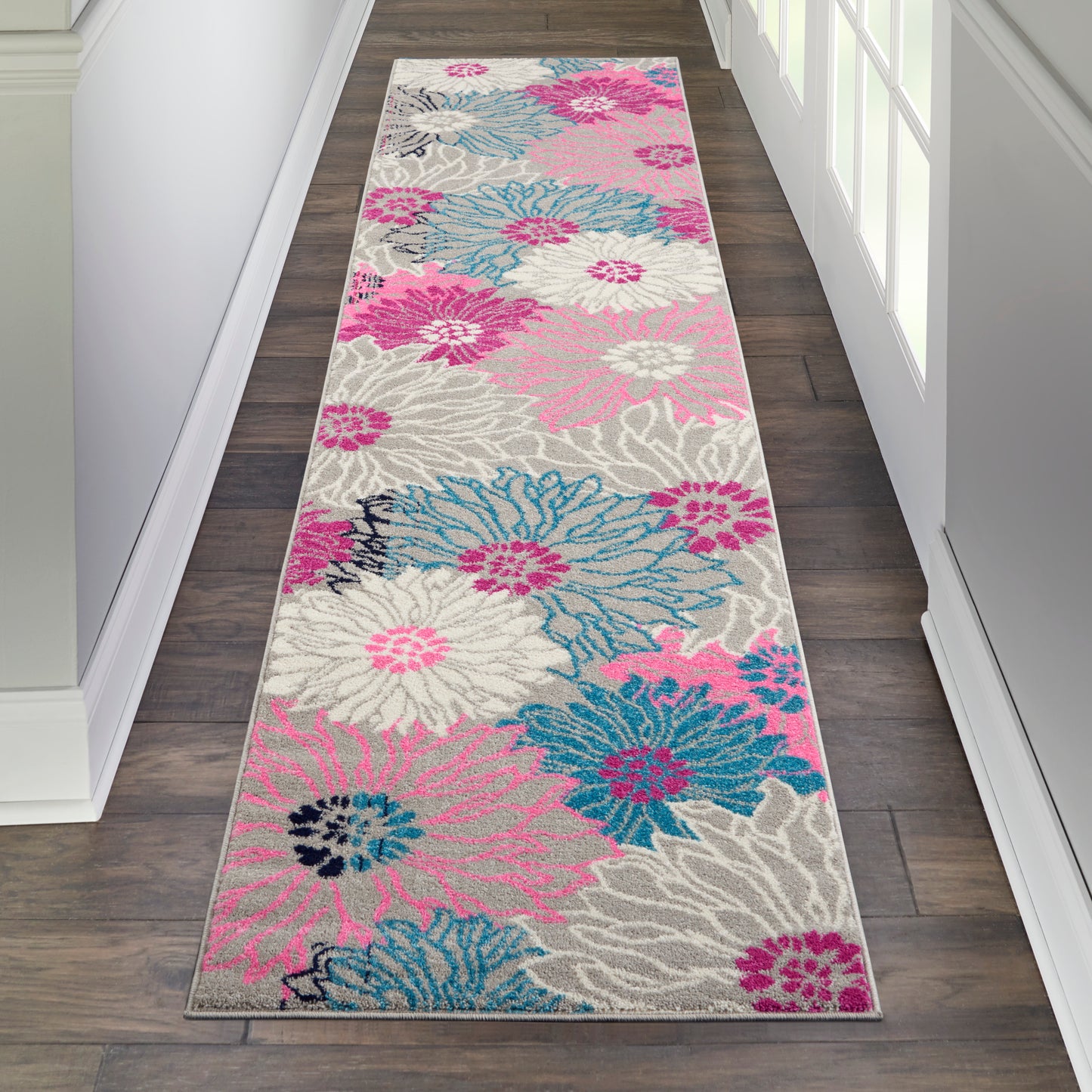 Nourison Passion 2'2" x 10' Grey Contemporary Indoor Rug