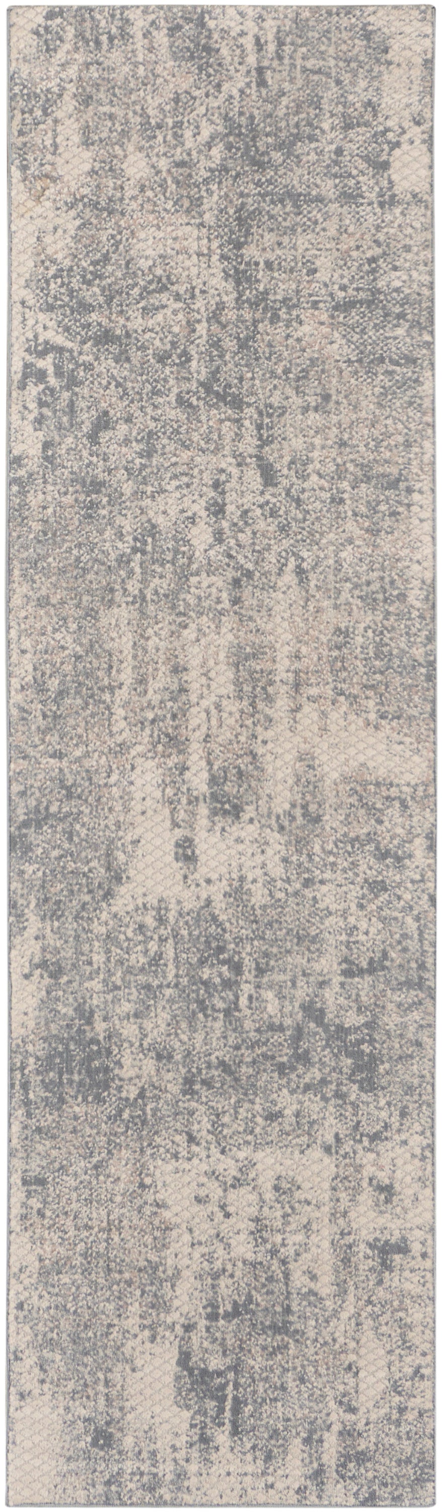 Nourison Exhale 2'2" x 7'6" Light Grey Modern Indoor Rug