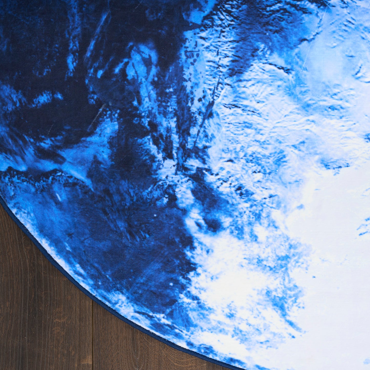 Nourison Imagination 5' x Round Blue Kids Indoor Rug