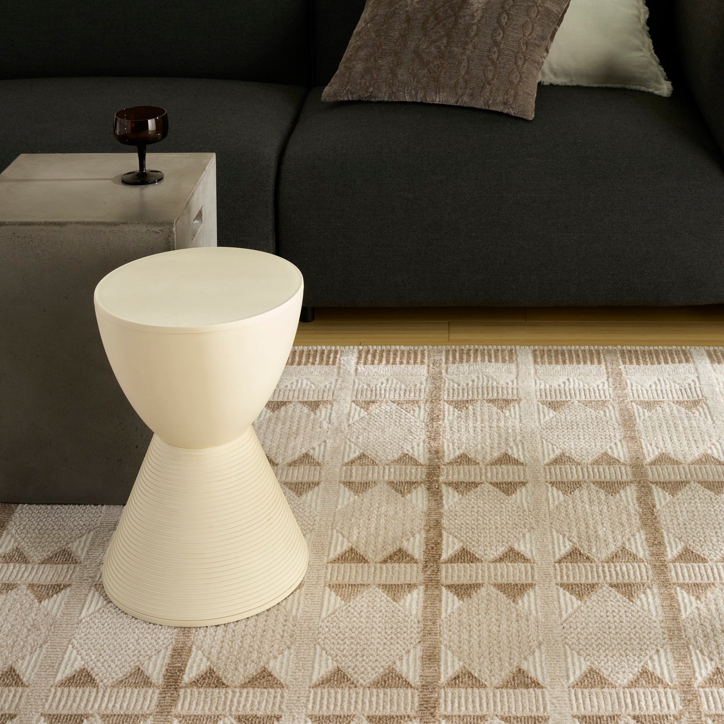 Nourison Nordic 4' x 6' Taupe Modern Indoor Rug