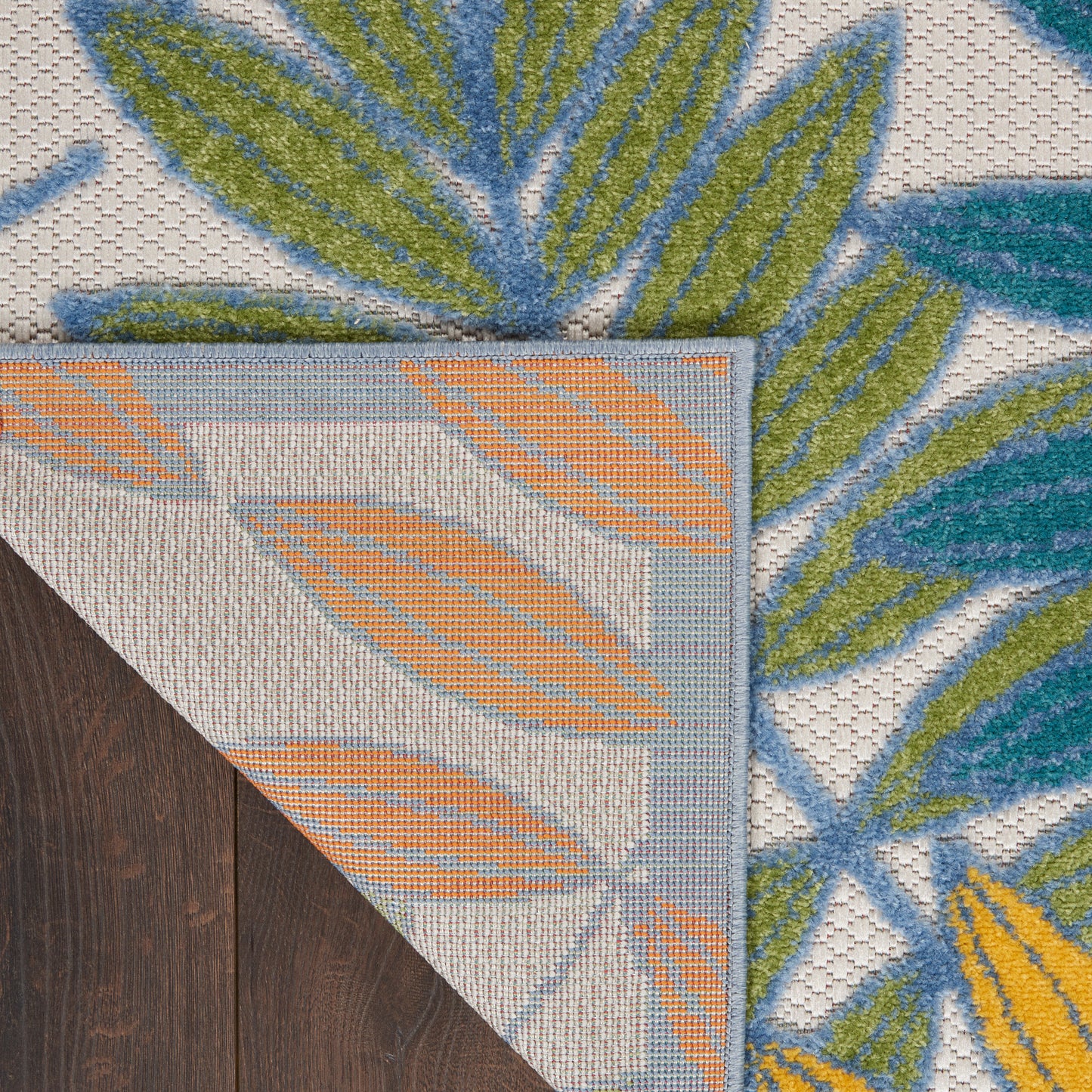 Nourison Aloha 7'10" x 10'6" Ivory/Multi Tropical Rug