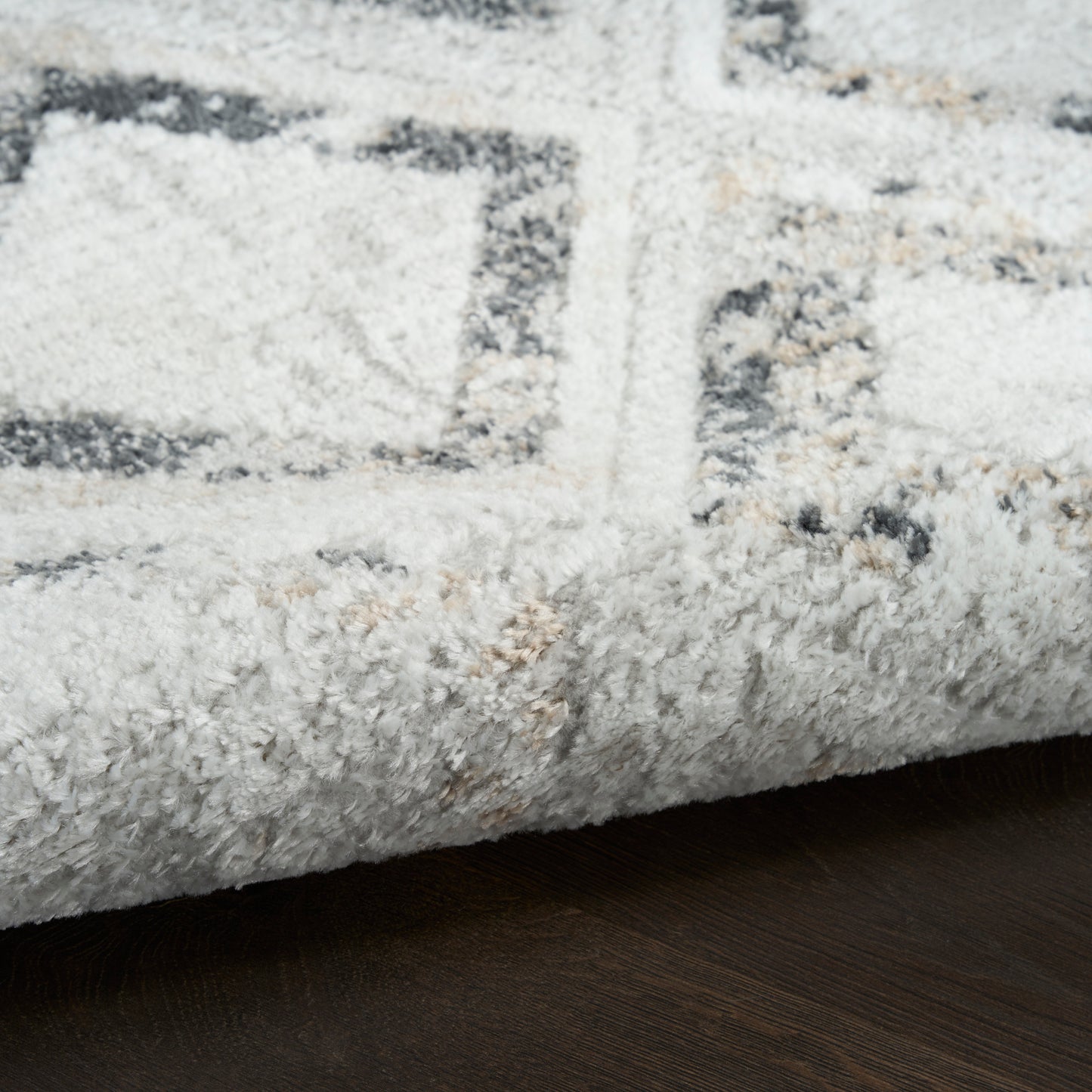 Nourison Dekor 7'10" x 9'10" Grey Charcoal Modern Indoor Rug