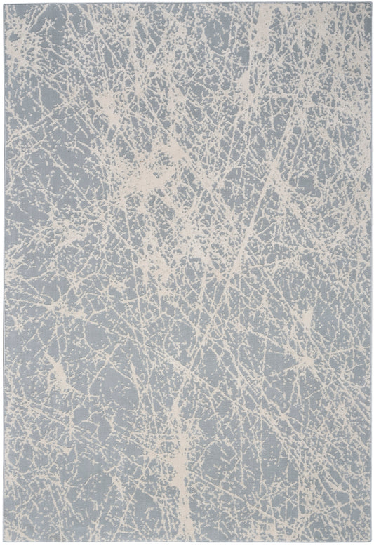 Nourison Lillian 5'3" x 7'3" Grey Cream Modern Indoor Rug