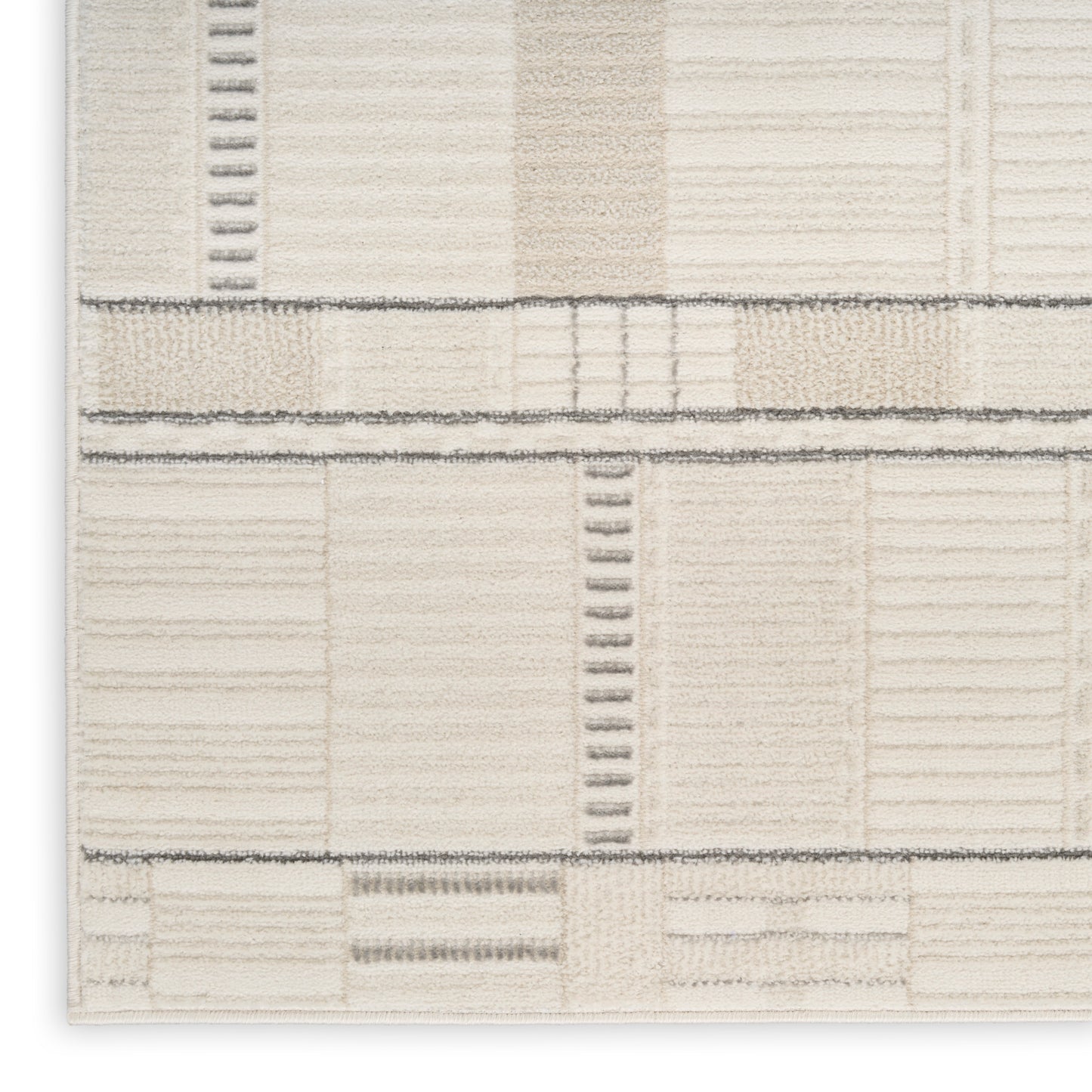 Nourison Nordic 5' x 7' Ivory Grey Modern Indoor Rug