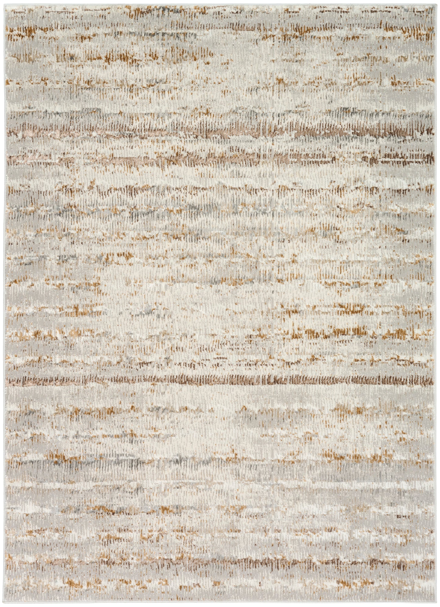 Calvin Klein CK073 Compass 3'11" x 5'11" Ivory Rust Modern Indoor Rug