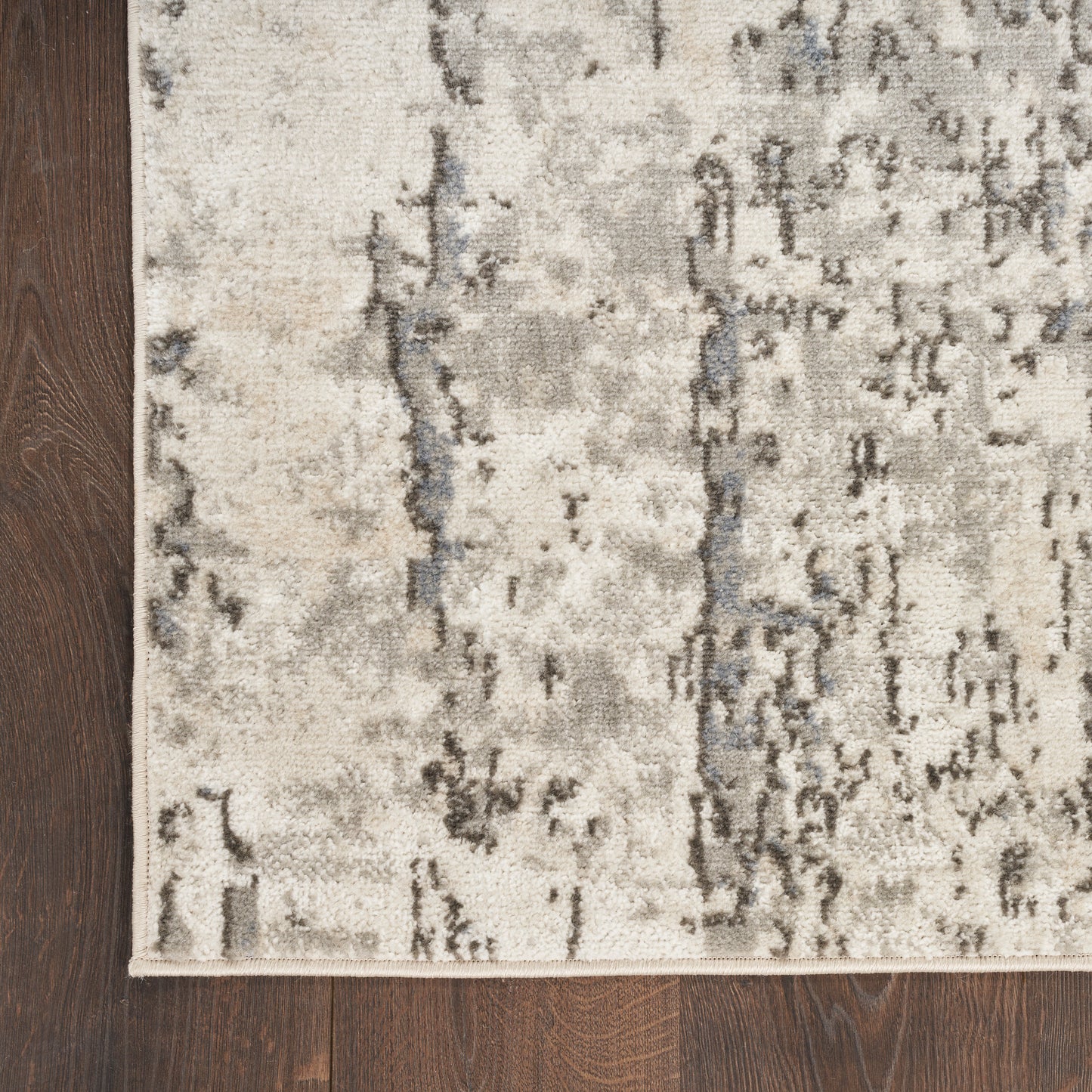 Nourison Quarry 2'2" x 3'9" Ivory Blue Grey Modern Indoor Rug