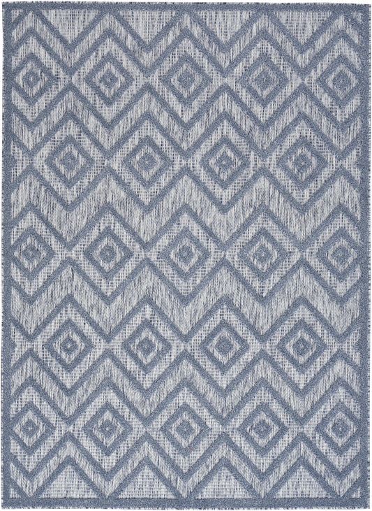 Nourison Versatile 4' x 6' Denim Blue Modern Rug
