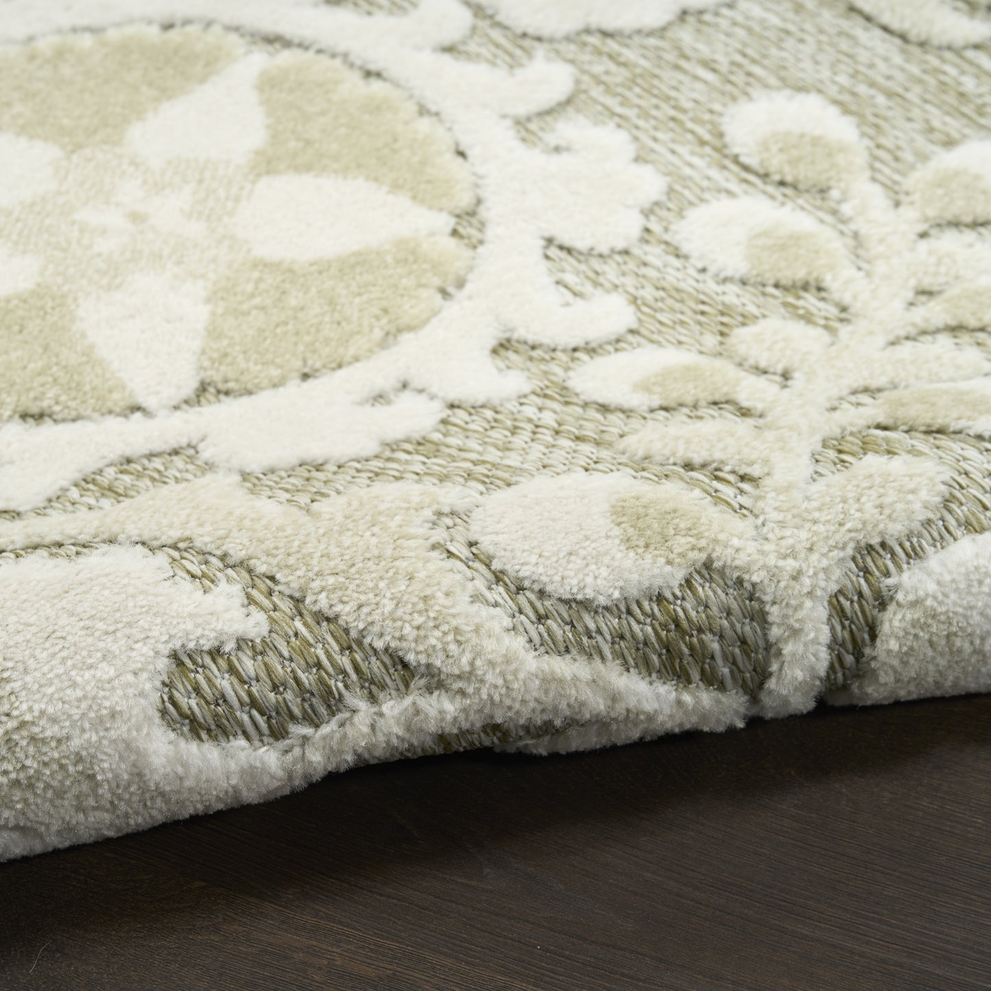 Nourison Aloha 9' x 12' Ivory Sage Farmhouse Rug