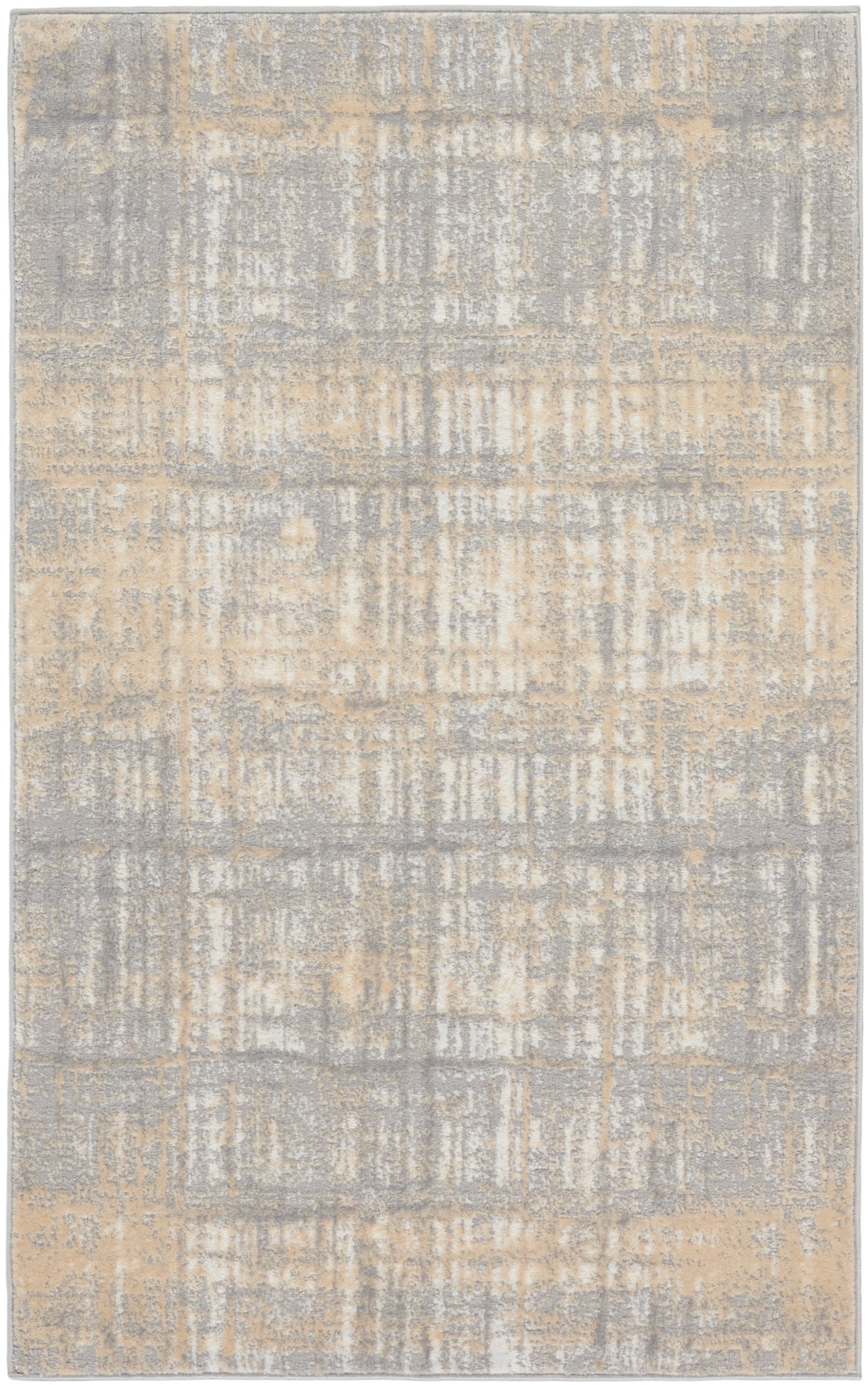 Calvin Klein CK005 Enchanting 3'2" x 5' Grey Ivory Modern Indoor Rug