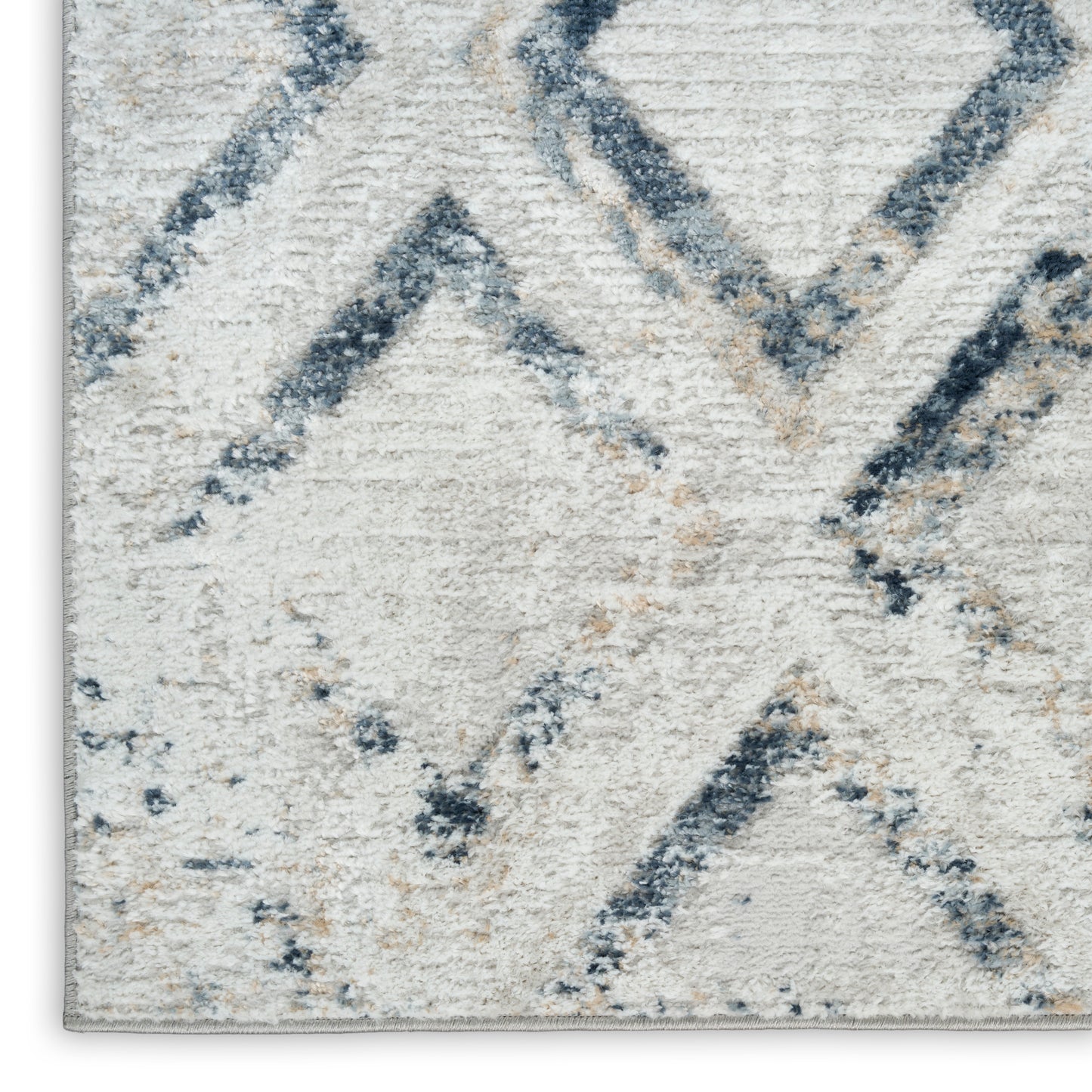 Nourison Dekor 7'10" x 9'10" Grey Navy Modern Indoor Rug
