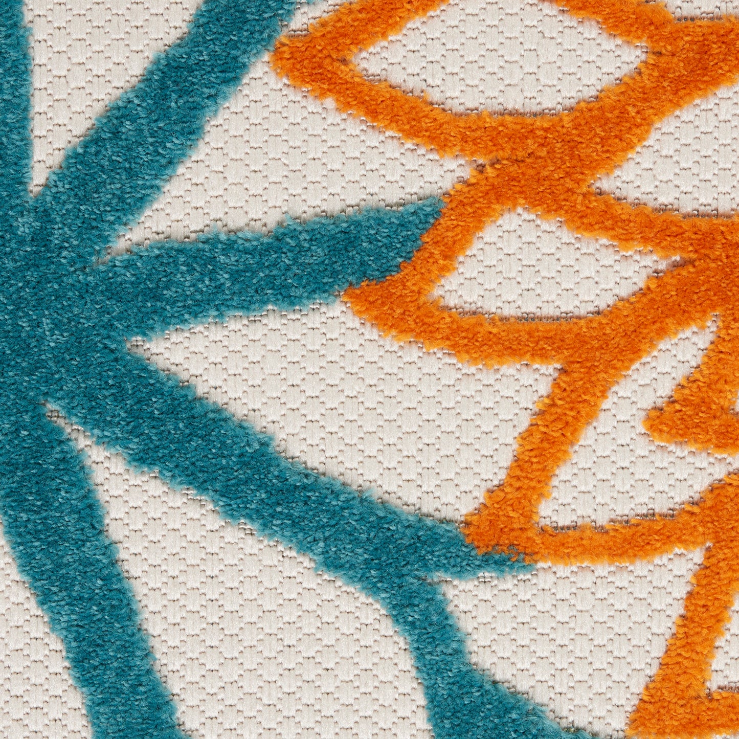 Nourison Aloha 6' x 9' Turquoise Multicolor Tropical Rug