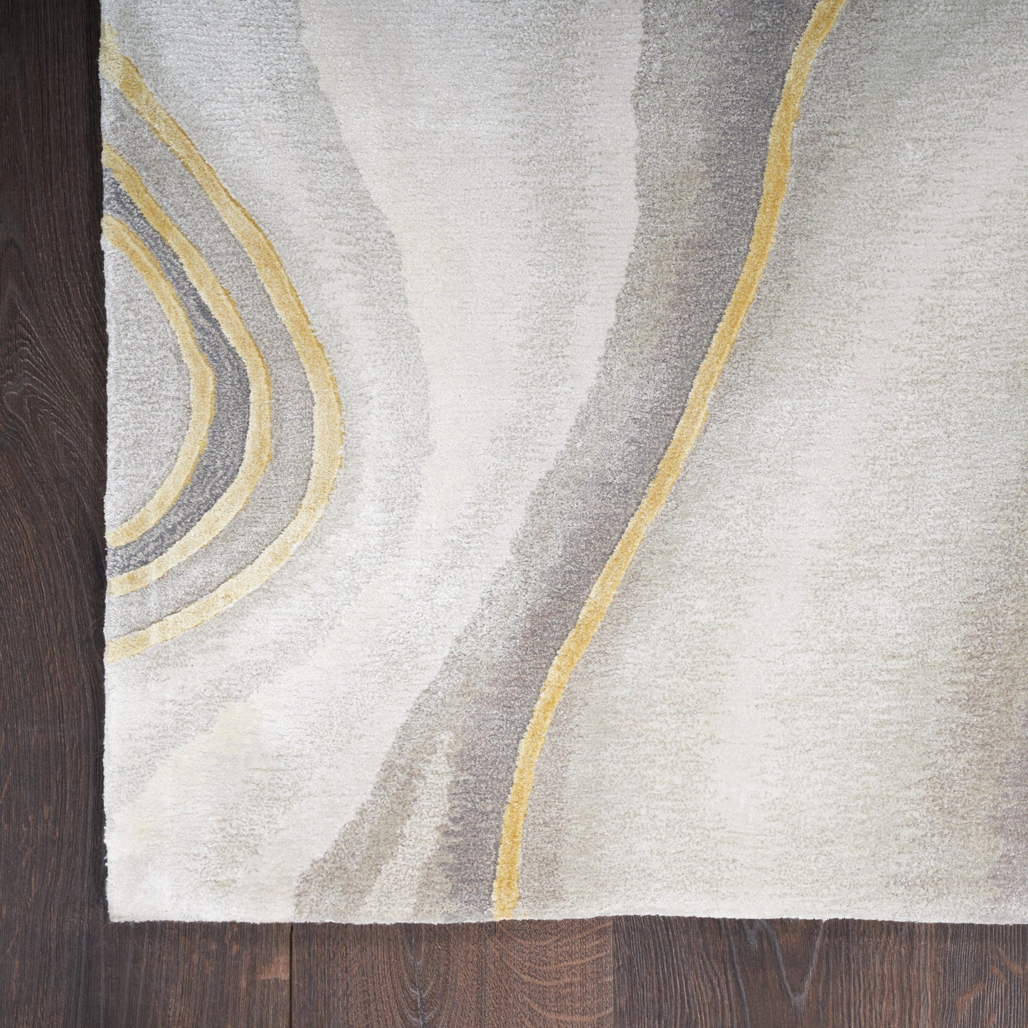 Nourison Prismatic 3'9" x 5'9" Charcoal Grey Modern Indoor Rug