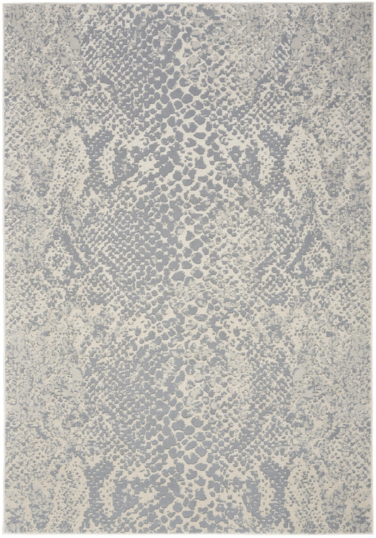 Nourison Lillian 5'3" x 7'3" Ivory Grey Blue Modern Indoor Rug