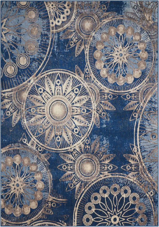 Nourison Somerset 2' x 2'9" Denim Modern Indoor Rug