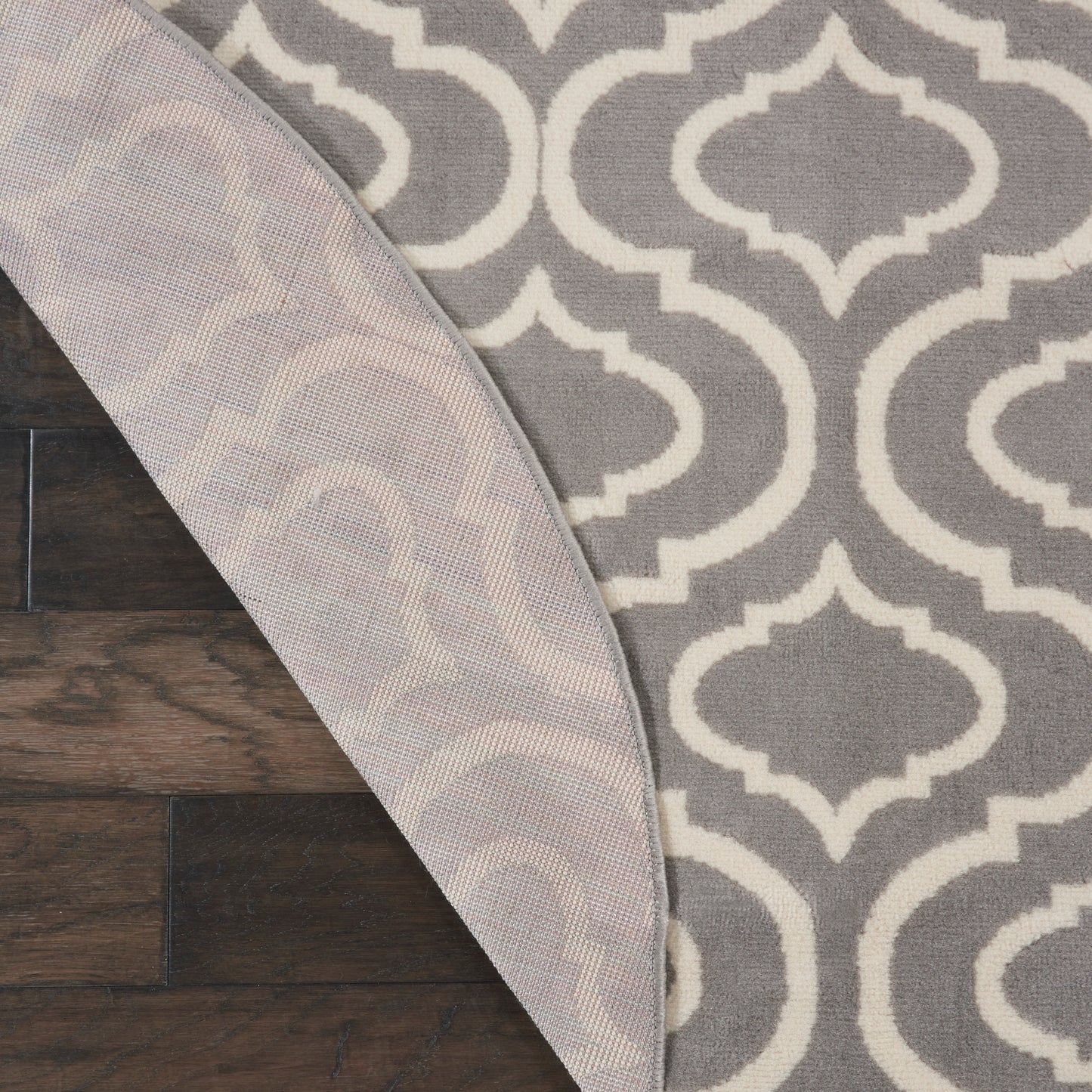 Nourison Jubilant 8' x Round Grey Contemporary Indoor Rug