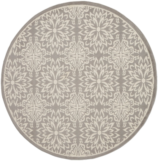 Nourison Jubilant 8' x Round Ivory/Grey Farmhouse Indoor Rug