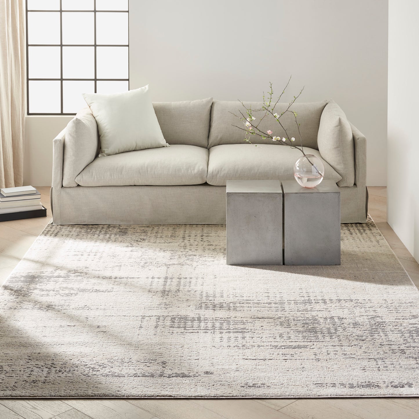 Calvin Klein CK950 Rush 9' x 12' Ivory Beige Modern Indoor Rug