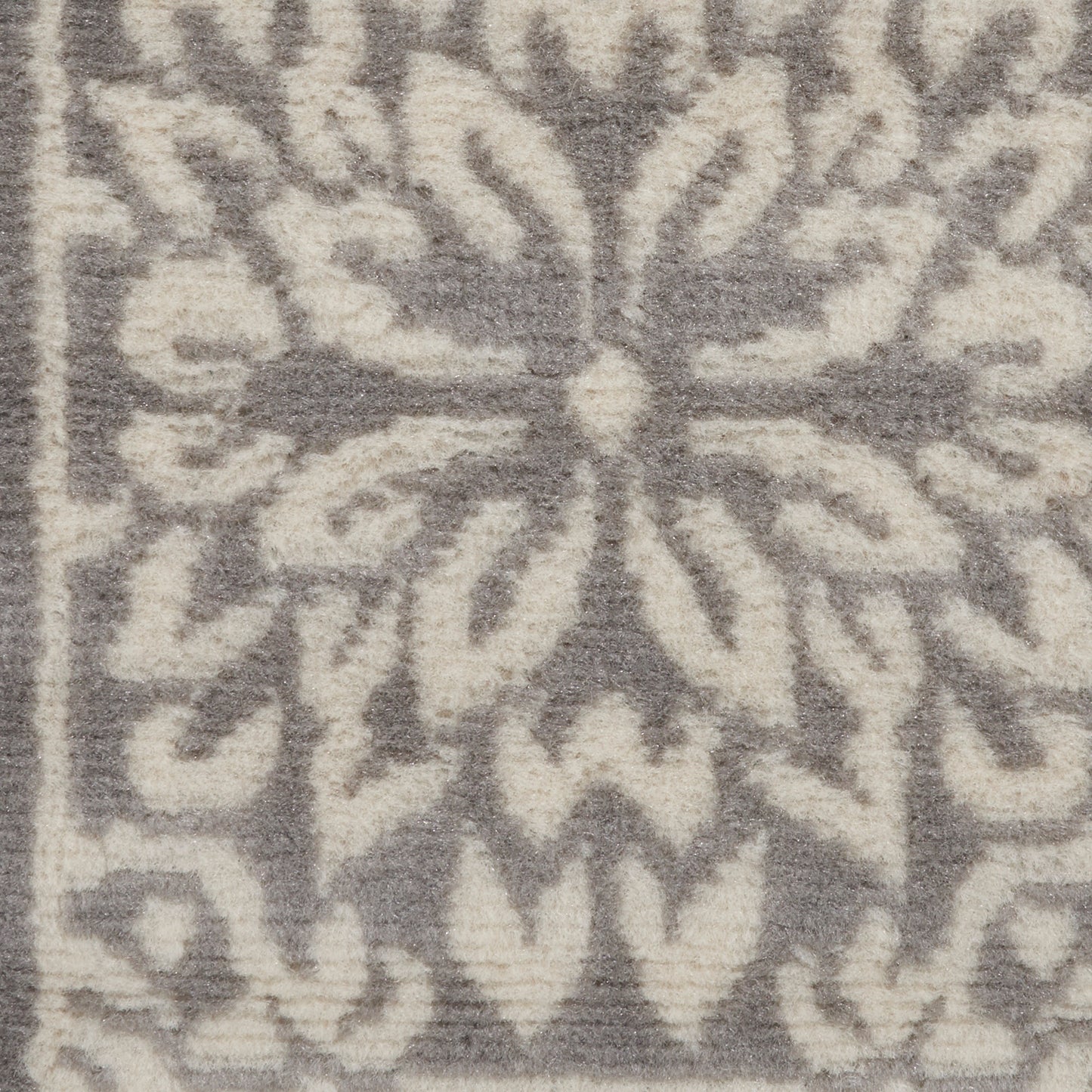 Nourison Jubilant 2' x 4' Ivory/Grey Farmhouse Indoor Rug