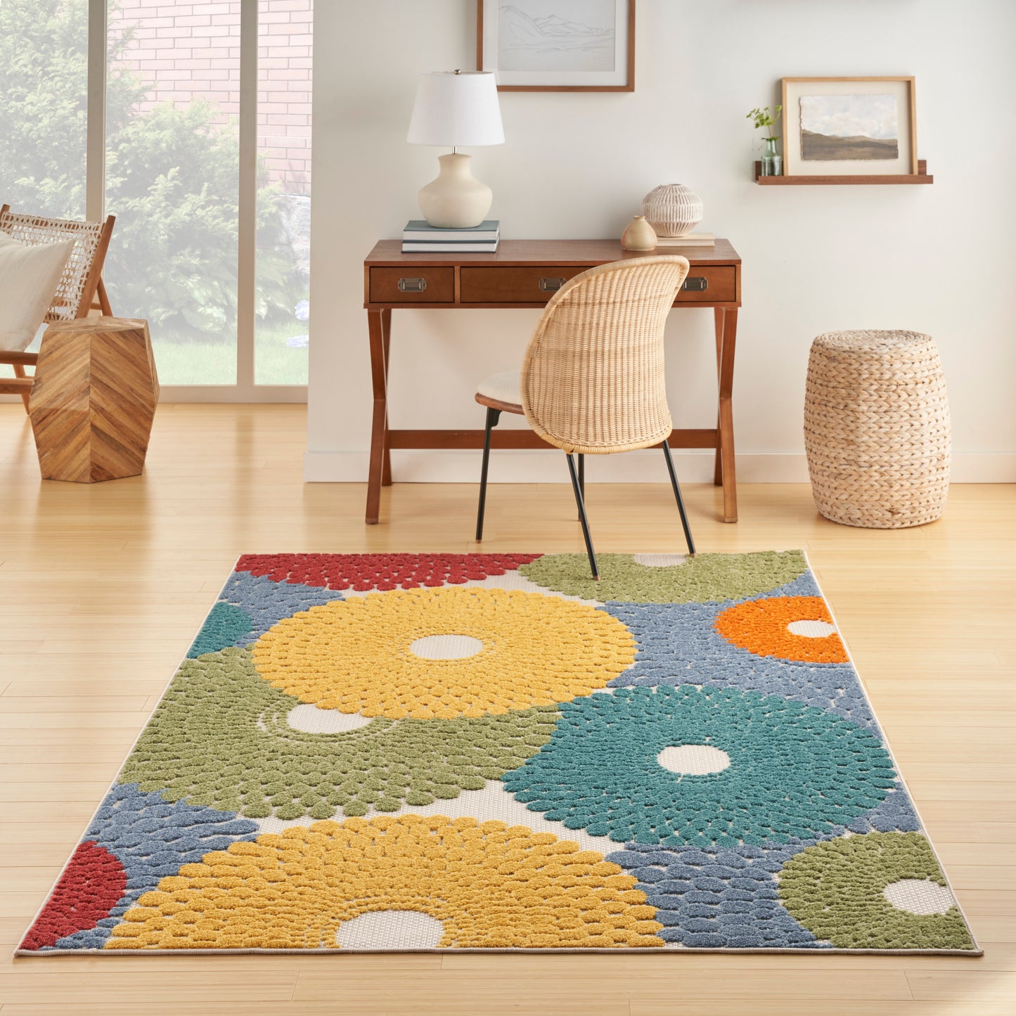 Nourison Aloha 3'6" x 5'6" Multicolor Modern Rug