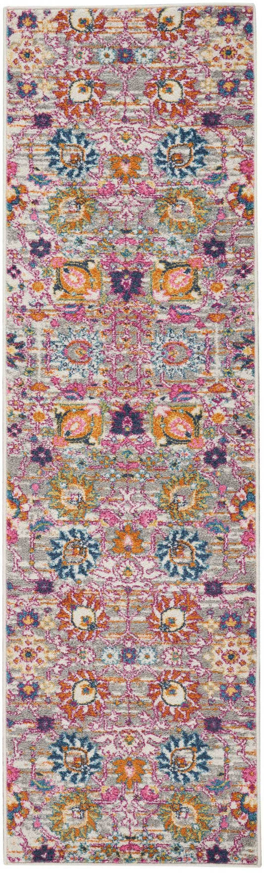 Nourison Passion 2'2" x 7'6" Silver Bohemian Indoor Rug