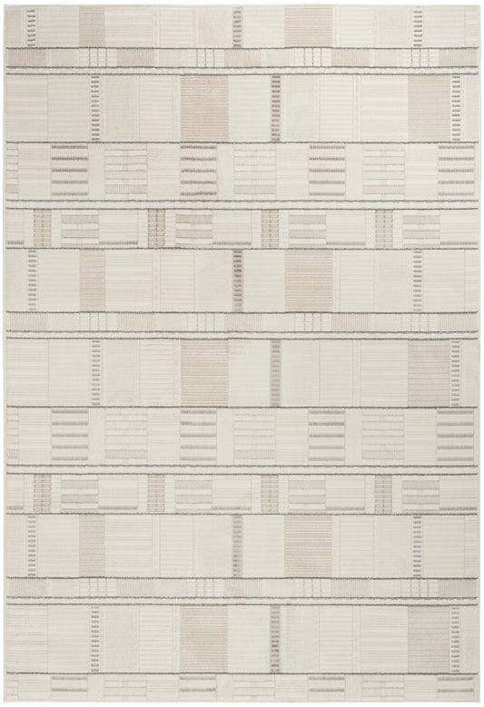 Nourison Nordic 5' x 7' Ivory Grey Modern Indoor Rug