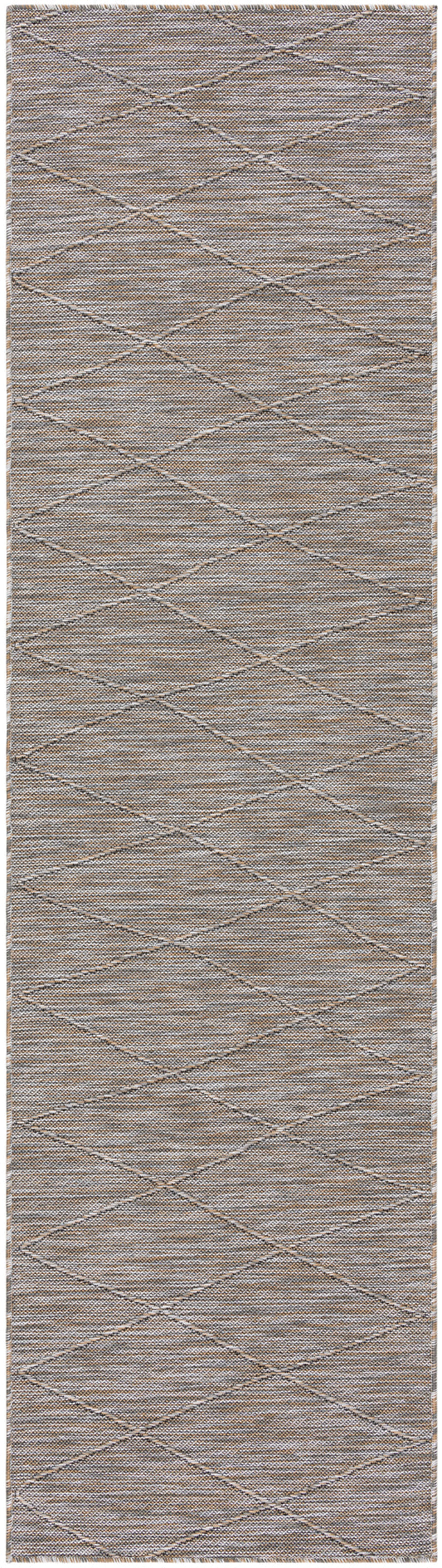 Nourison Washable Solutions 2'2" x 8' Grey/Mocha Modern Rug