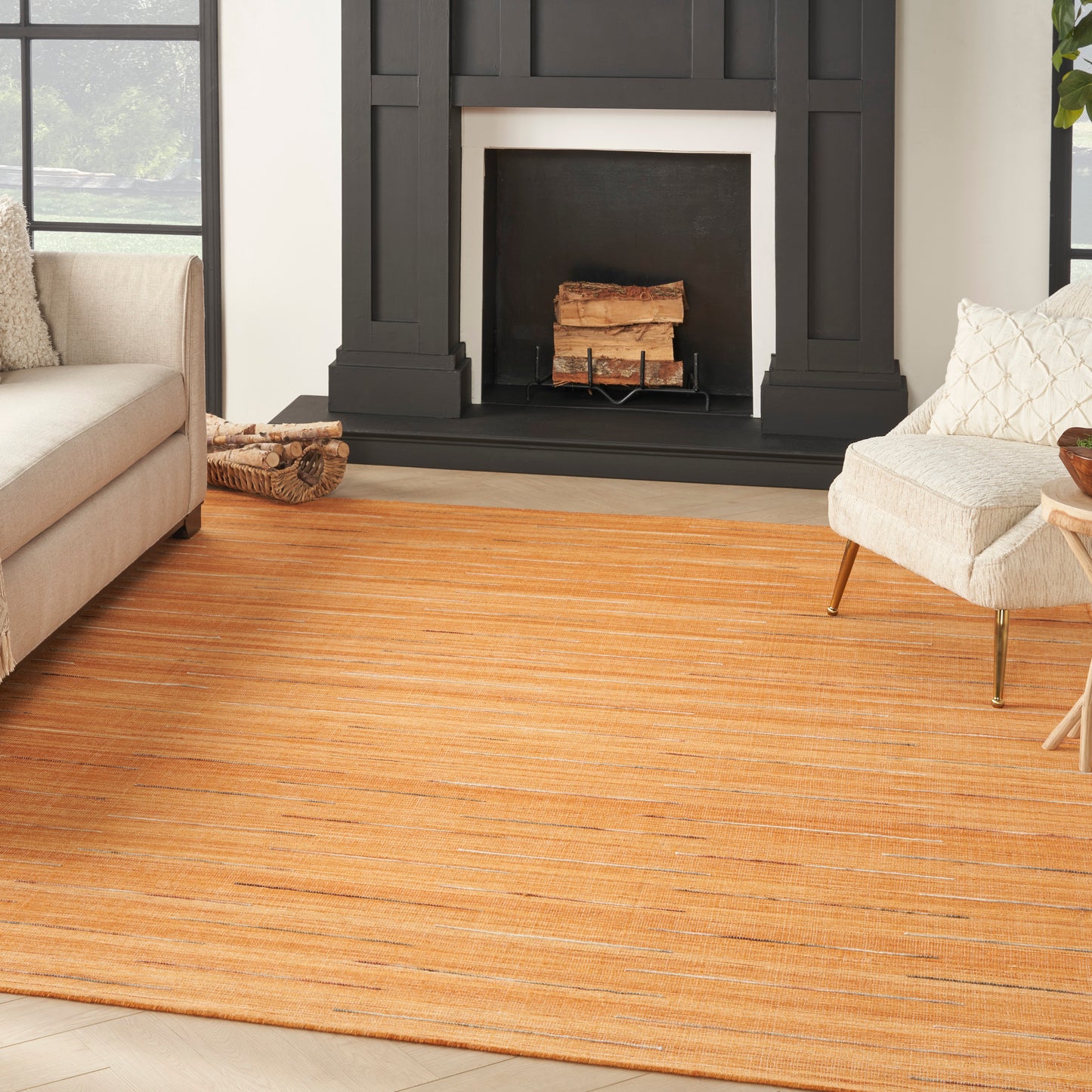 Nourison Interweave 10' x 14' Orange Modern Indoor Rug