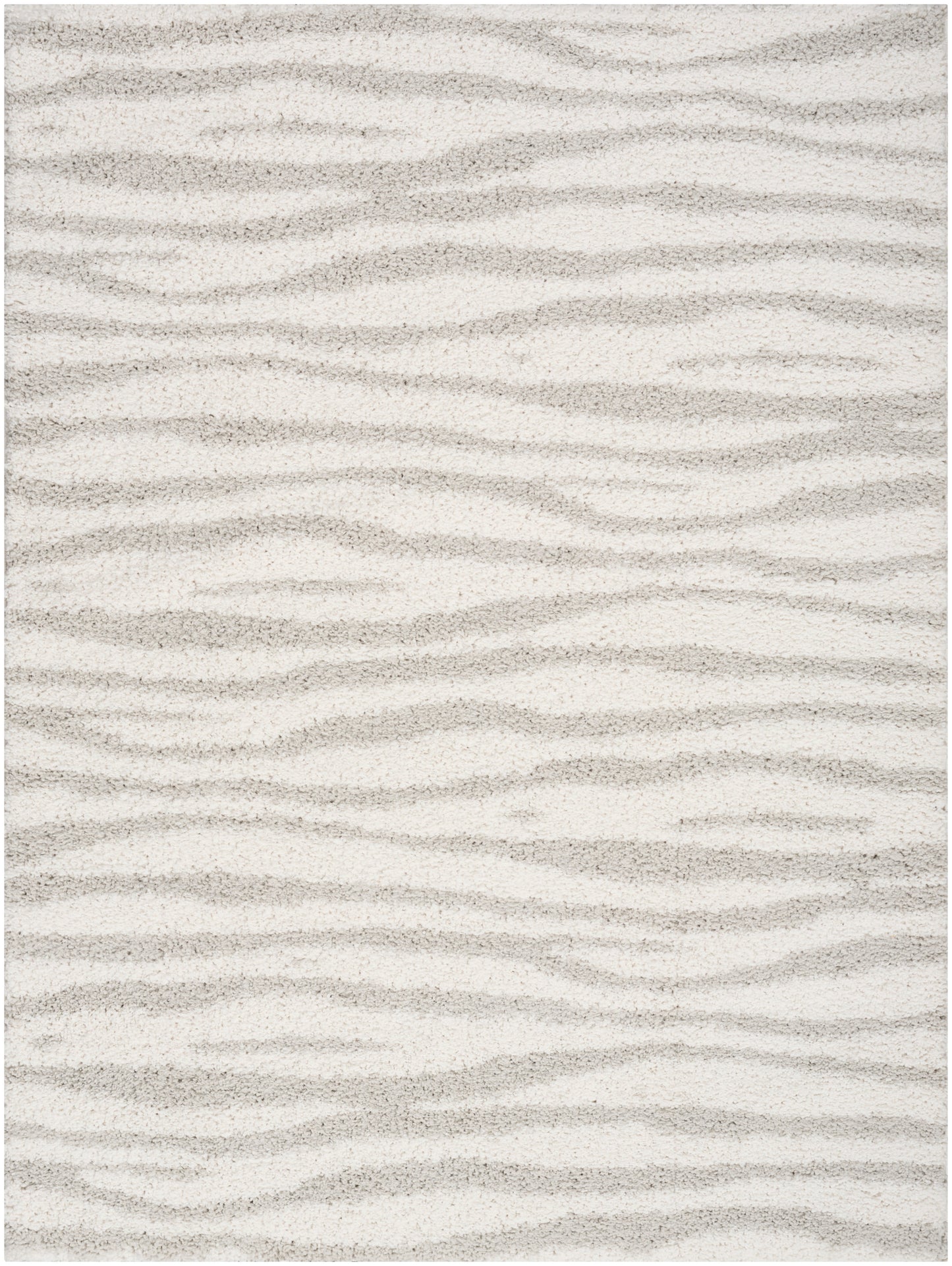 Nourison Modern Shag 7'10" x 9'10" Ivory Grey Modern Indoor Rug