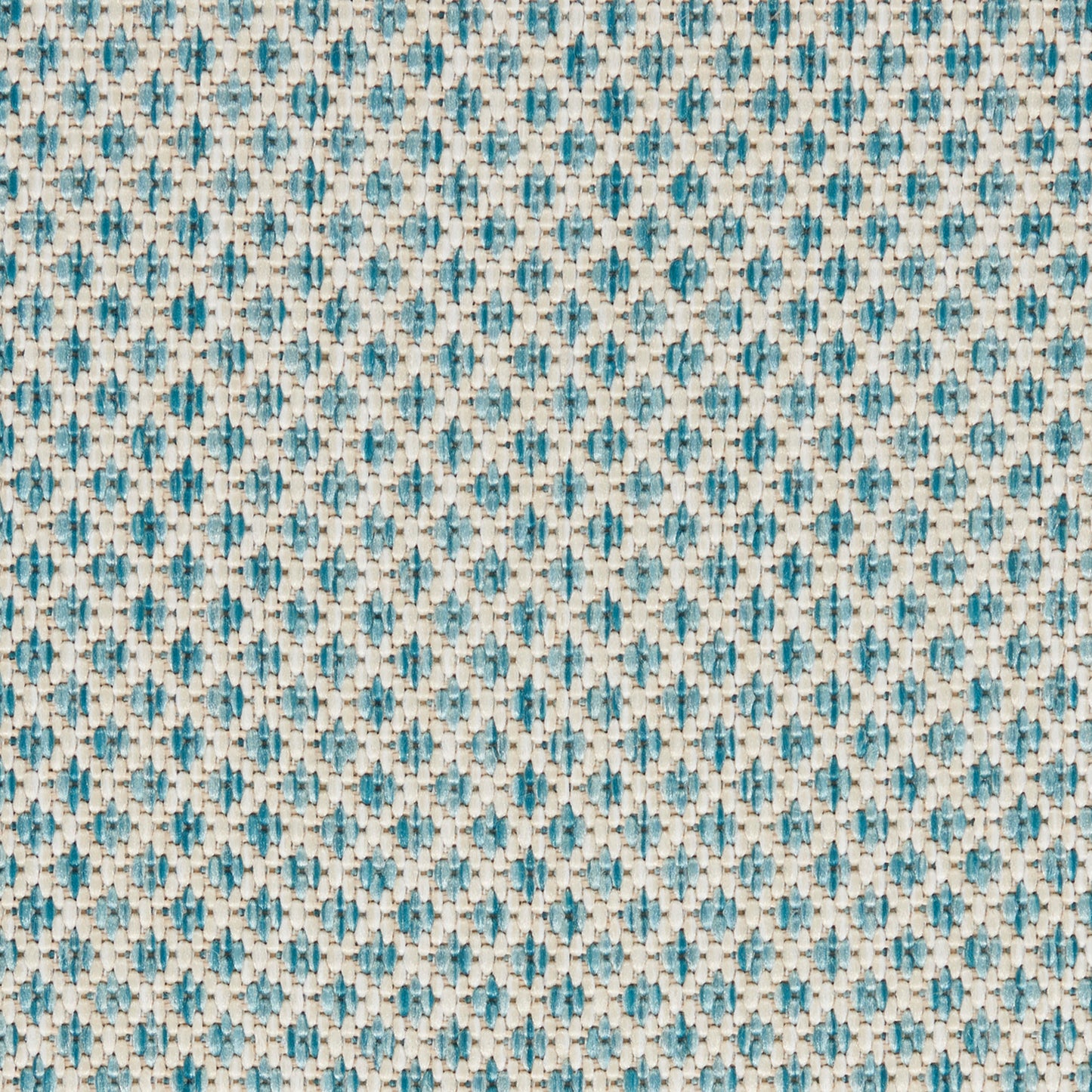 Nourison Courtyard 5' x Round Ivory Aqua Modern Rug