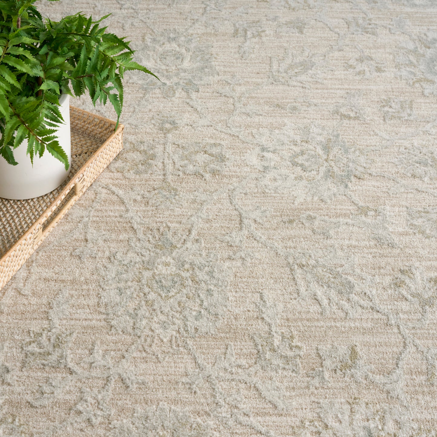 Nourison Envy 9'3" x 12'7" Cream Vintage Indoor Rug