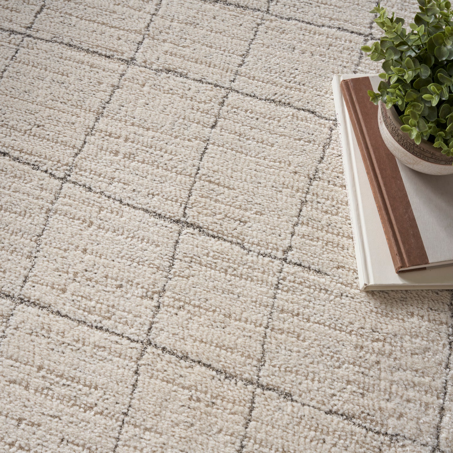 Nourison Andes 9' x 12' Ivory Grey Scandinavian Indoor Rug