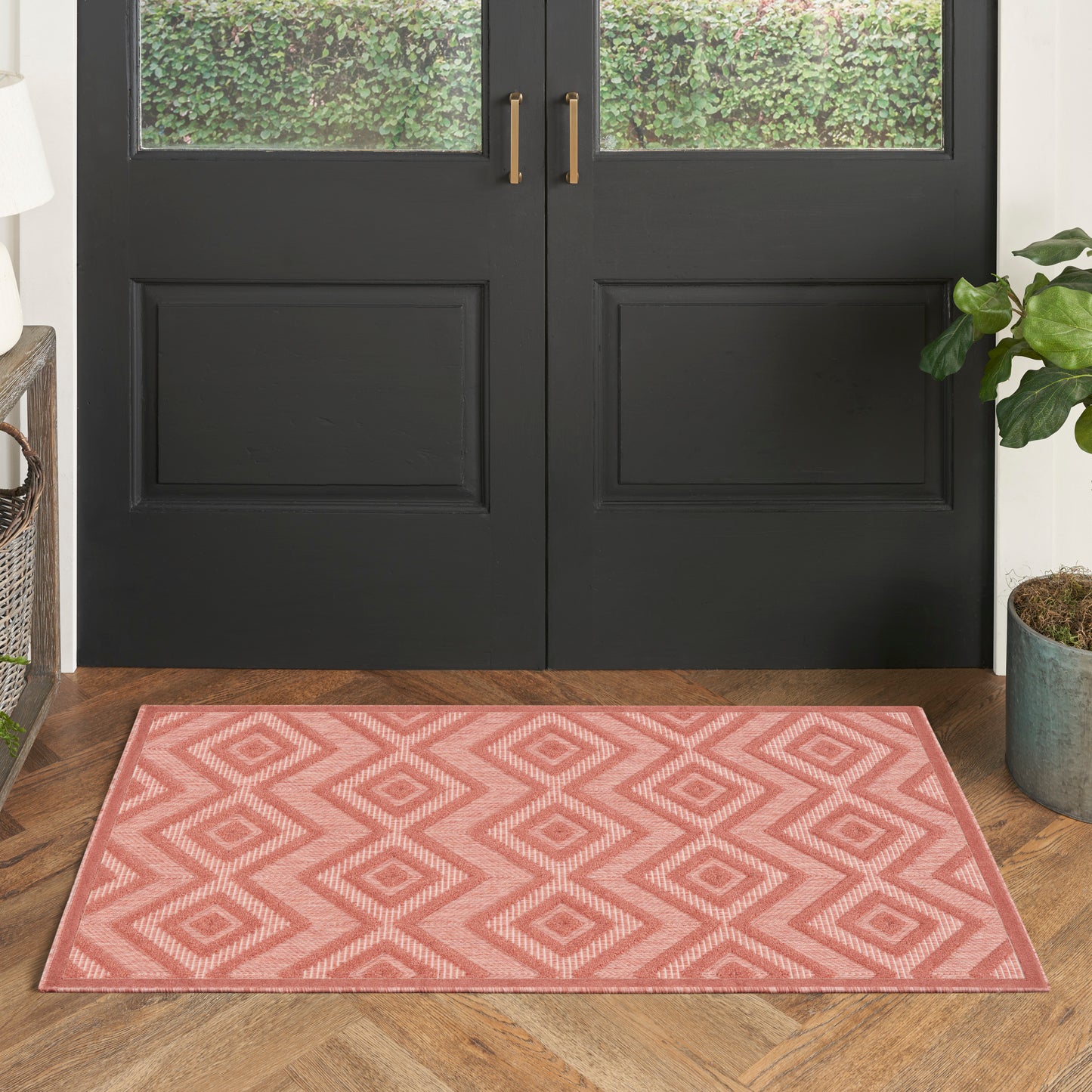 Nourison Versatile 2' x 4' Coral Orange Modern Rug