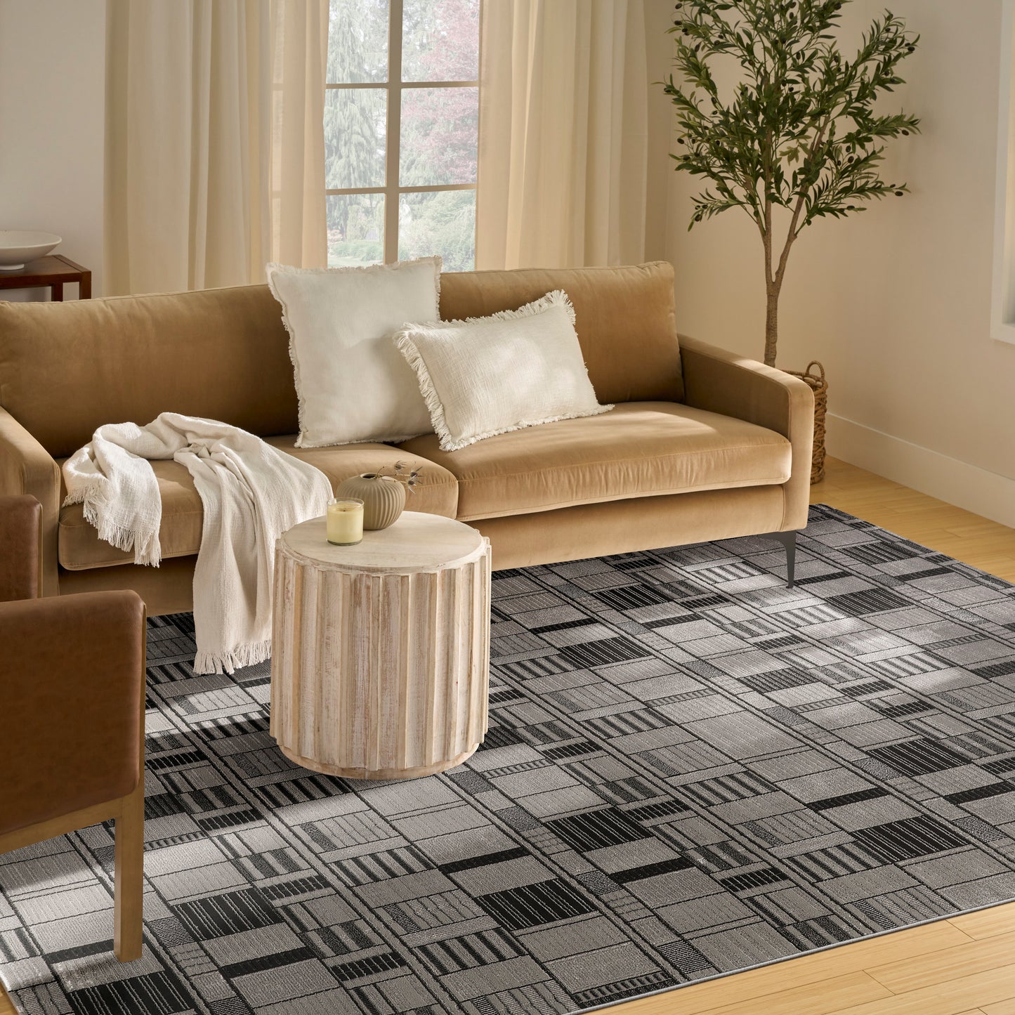 Nourison Nordic 8' x 10' Black Grey Modern Indoor Rug