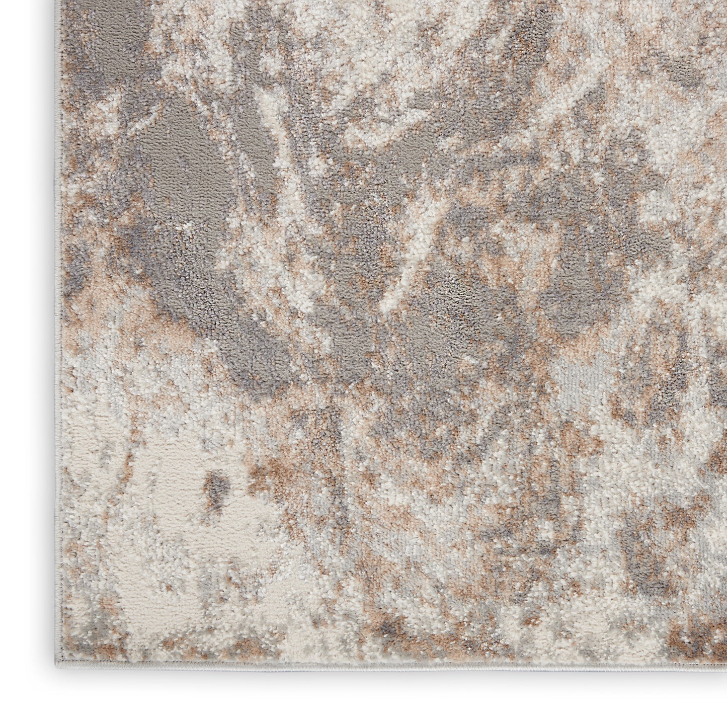 Nourison Elation 7'10" x 9'10" Ivory Grey Modern Indoor Rug