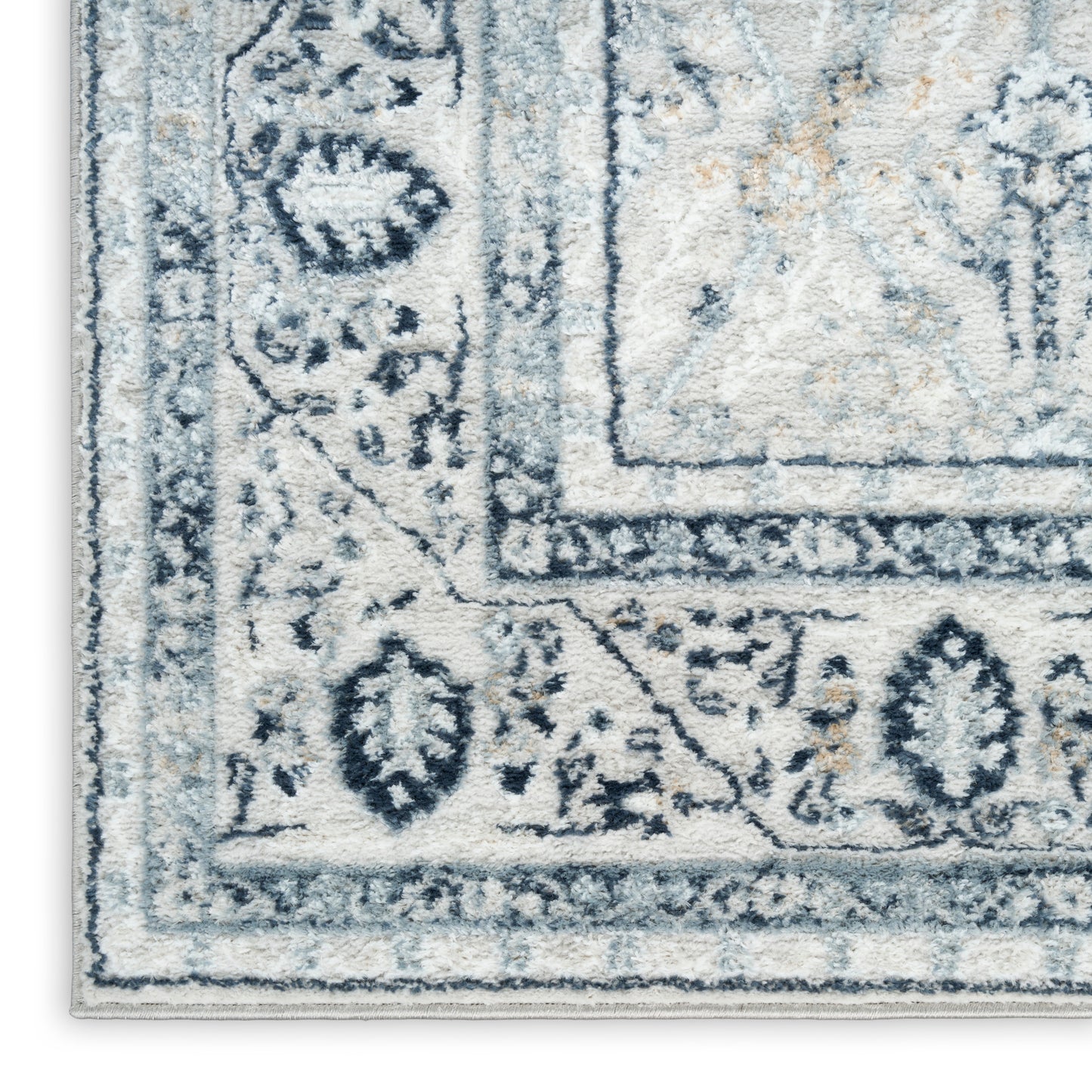 Nourison Dekor 7'10" x 9'10" Grey Navy Vintage Indoor Rug