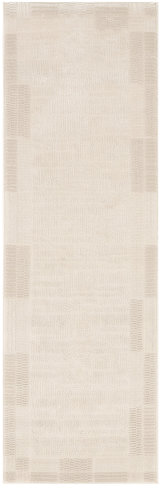 Nourison Nordic 2' x 6' Ivory Grey Modern Indoor Rug